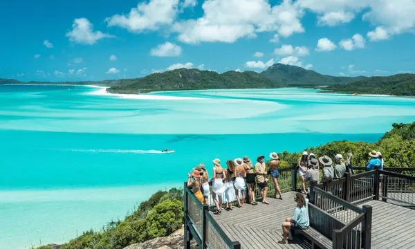 Whitehaven Beach and Hill Inlet Chill and Grill ex Port of Airlie