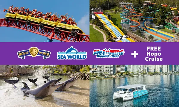 Hopo Return Cruise + 5 Day Multi Park Pass Combo